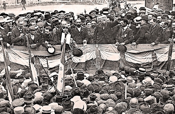 Ferroul et Albert en meeting en 1907